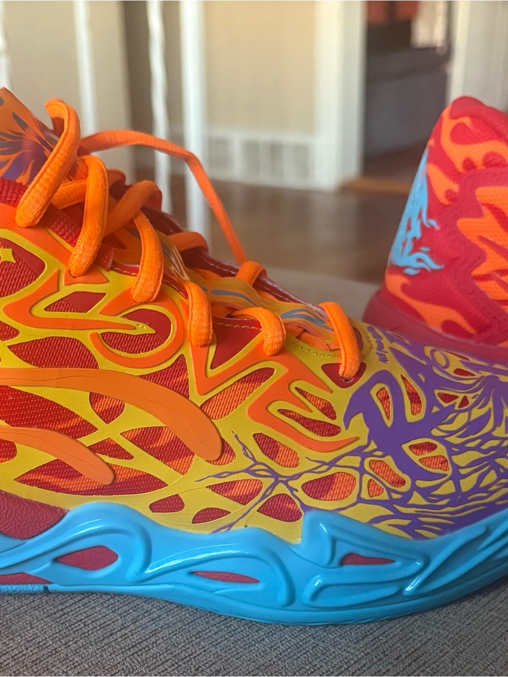Puma Lamelo Ball MB.04 Phoenix Jr Basketball Sneakers, Size Y4 (NIB)